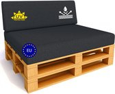 HIGH LIVING Pallet Comfort Pallet Pallet Comfort Outdoor palletkussens, vuil- en waterafstotende palletbekleding, zitkussen voor europallets (set van 2, 120 x 80, 120 x 40 cm, antraciet