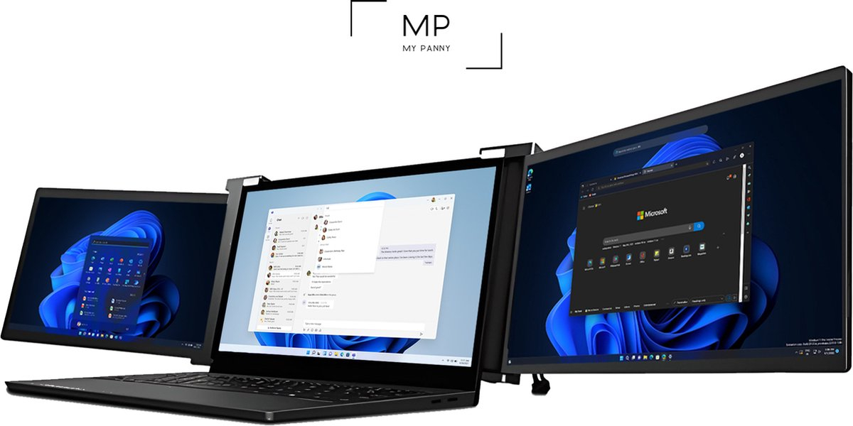 MP Portable Monitor - TRI-Screen - Dual Portable Monitor - 14 inch ...