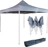 Paviljoen, 3,3 x 3,3 cm, met 4 muggennet zijpanelen, One Push vouwpaviljoen, waterdicht, stabiel